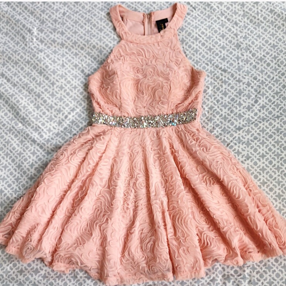 Pink A-line Formal Dress
